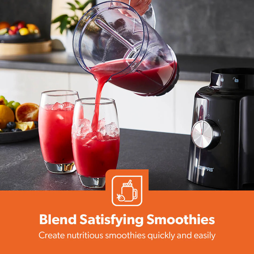 2-In-1 High-Speed 1.6L Jug Blender and Smoothie Maker