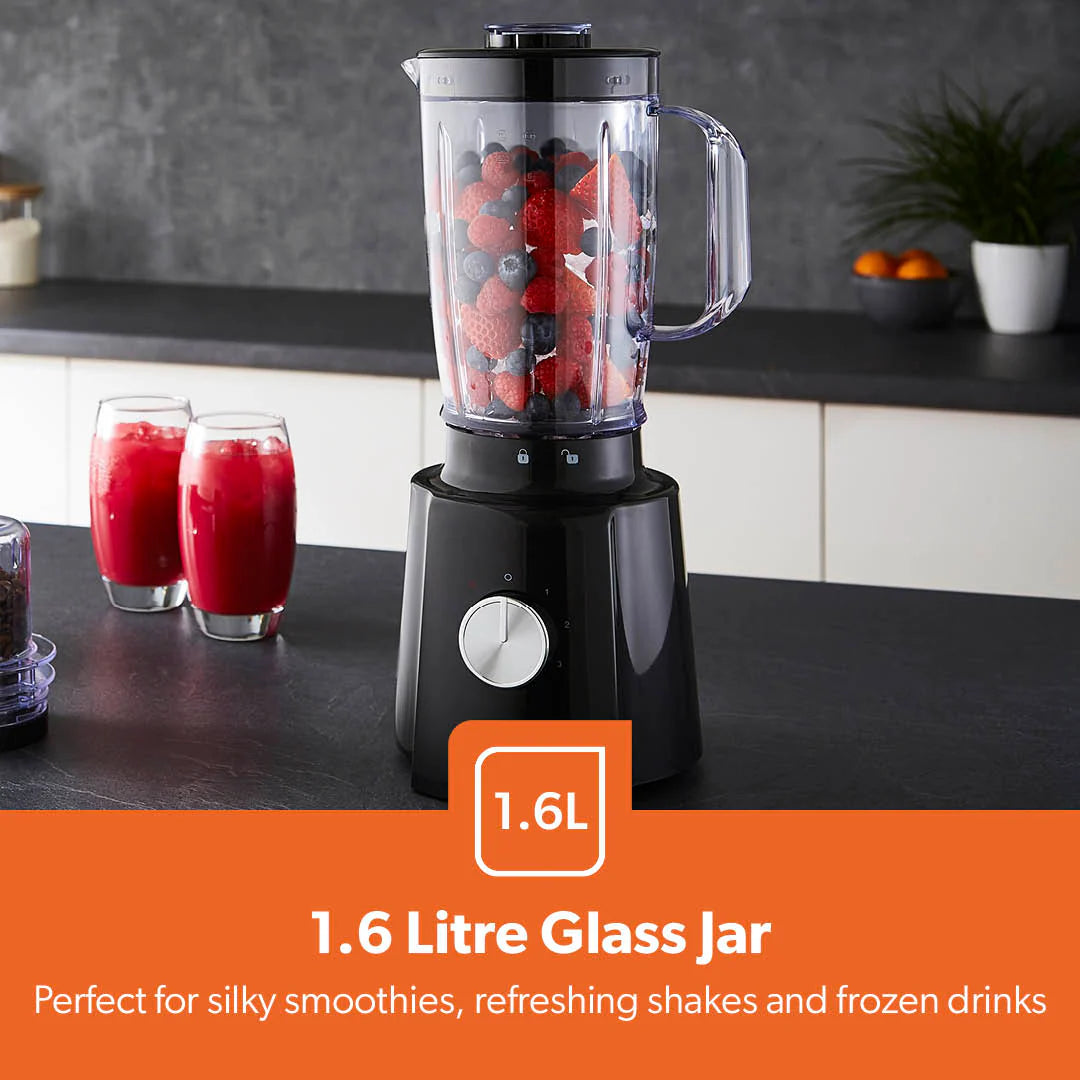 2-In-1 High-Speed 1.6L Jug Blender and Smoothie Maker
