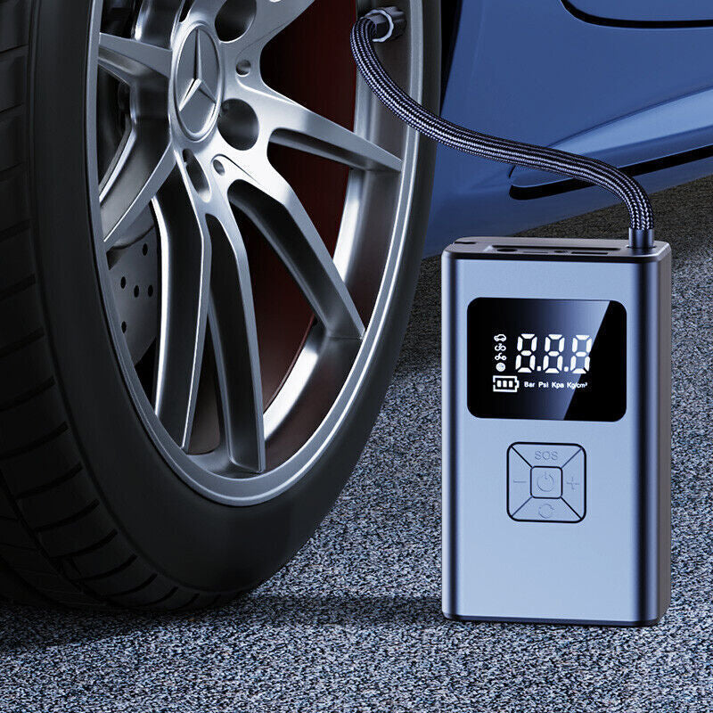 UK Car Tyre Inflator Cordless Digital Tire Air Compressor Pump USB Rechargeable