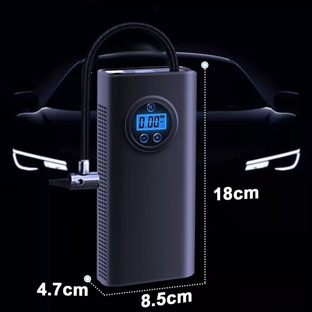 Car Tyre Inflator Cordless Digital USB Rechargeable Tire Air Compressor Pump UK