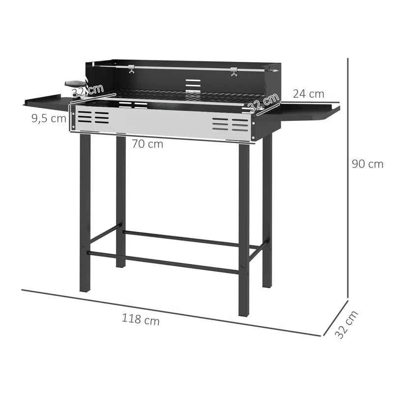 Laci 118Cm W Portable Charcoal Grill