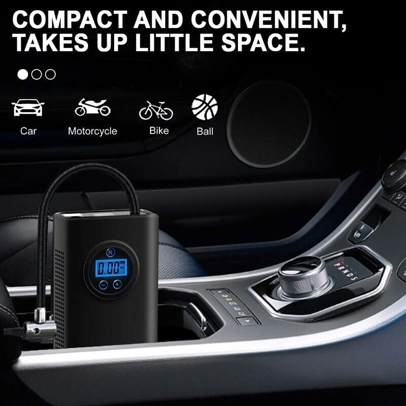 Car Tyre Inflator Cordless Digital USB Rechargeable Tire Air Compressor Pump UK