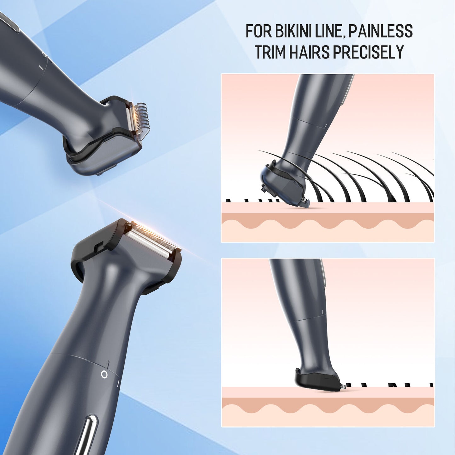 SEJOY 6In1 Electric Lady Shaver Painless Razor Bikini Trimmer Recharge Cordless