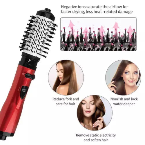 3 In1 Electric Hair Dryer Blow Curler Set Detachable Styler Hot Air Brush Salon