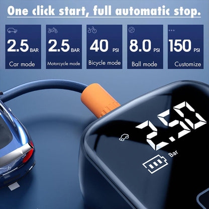 Car Tyre Inflator Cordless Digital USB Rechargeable Tire Air Compressor Pump UK