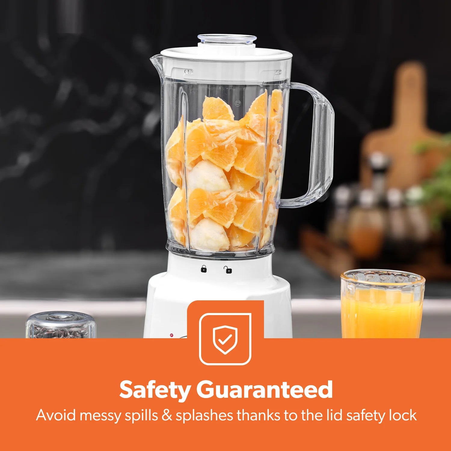 2-In-1 Ice Crushing Stand Blender and Smoothie Maker White