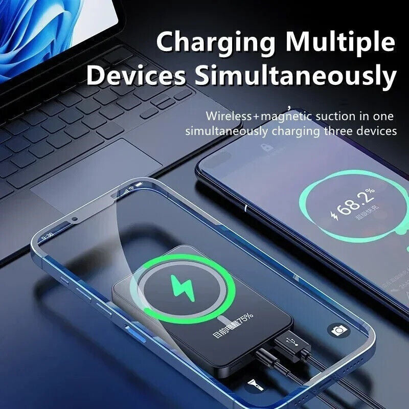 20000Mah Power Bank Magnetic Battery Pack Wireless Fast Charger for Iphone 15 14