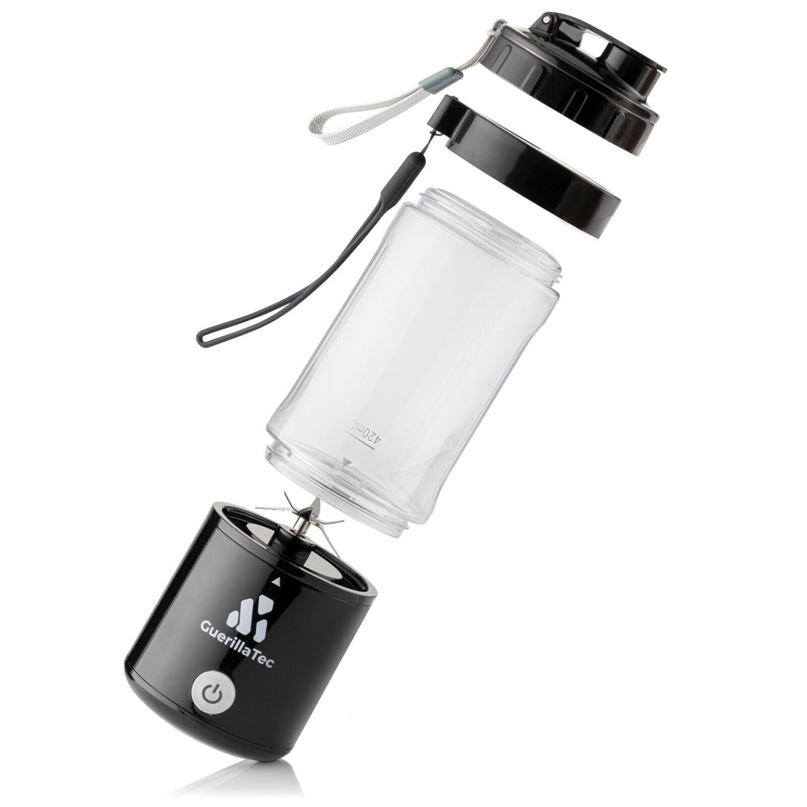 Guerillatec Portable Blender USB Rechargeable, 420Ml Mini Smoothie Maker - Gym