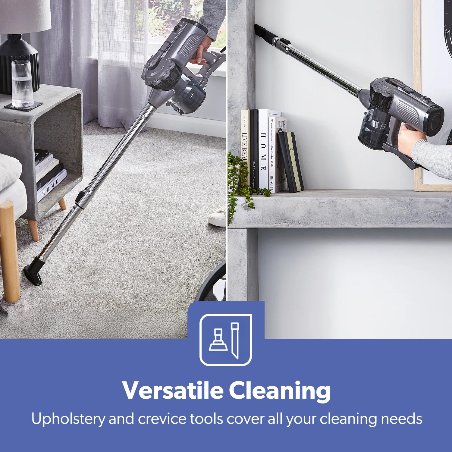 2-In-1 HEPA Vacuum Cleaner 800W Stick & Handheld Bagless