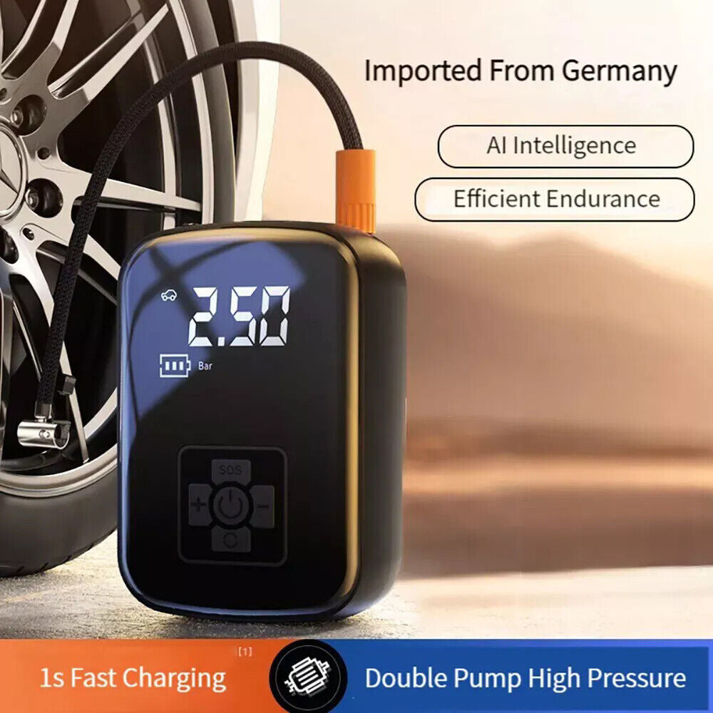 Car Tyre Inflator Cordless Digital USB Rechargeable Tire Air Compressor Pump UK