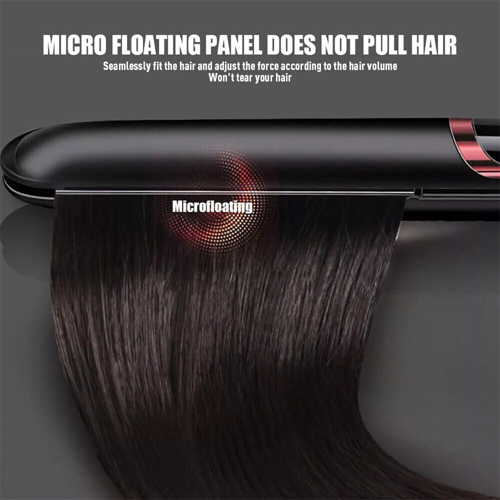 2 in 1 Hair Straighteners Ceramic Plates Straightener Curler Salon Hair Styler