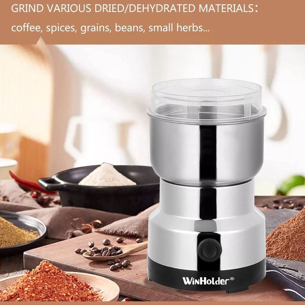 New Stainless Steel Electric Coffee Bean Grinder Nut Seed Herb Grind Spice Crusher Mill Blender With 4 Blades