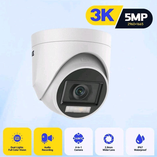 5MP Analog HD Camera Smart Light Video Surveillance Cameras 5MP Bullet 2.8 Mm Indoor Outdoor Weatherproof Security Cameras