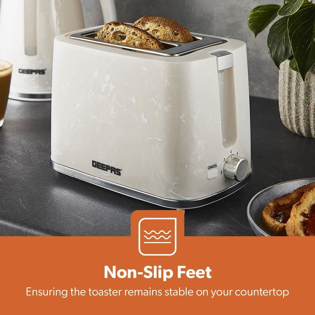 2 Slice Bread Toaster 7 Level Browning Control Crumb Tray Skye Collection