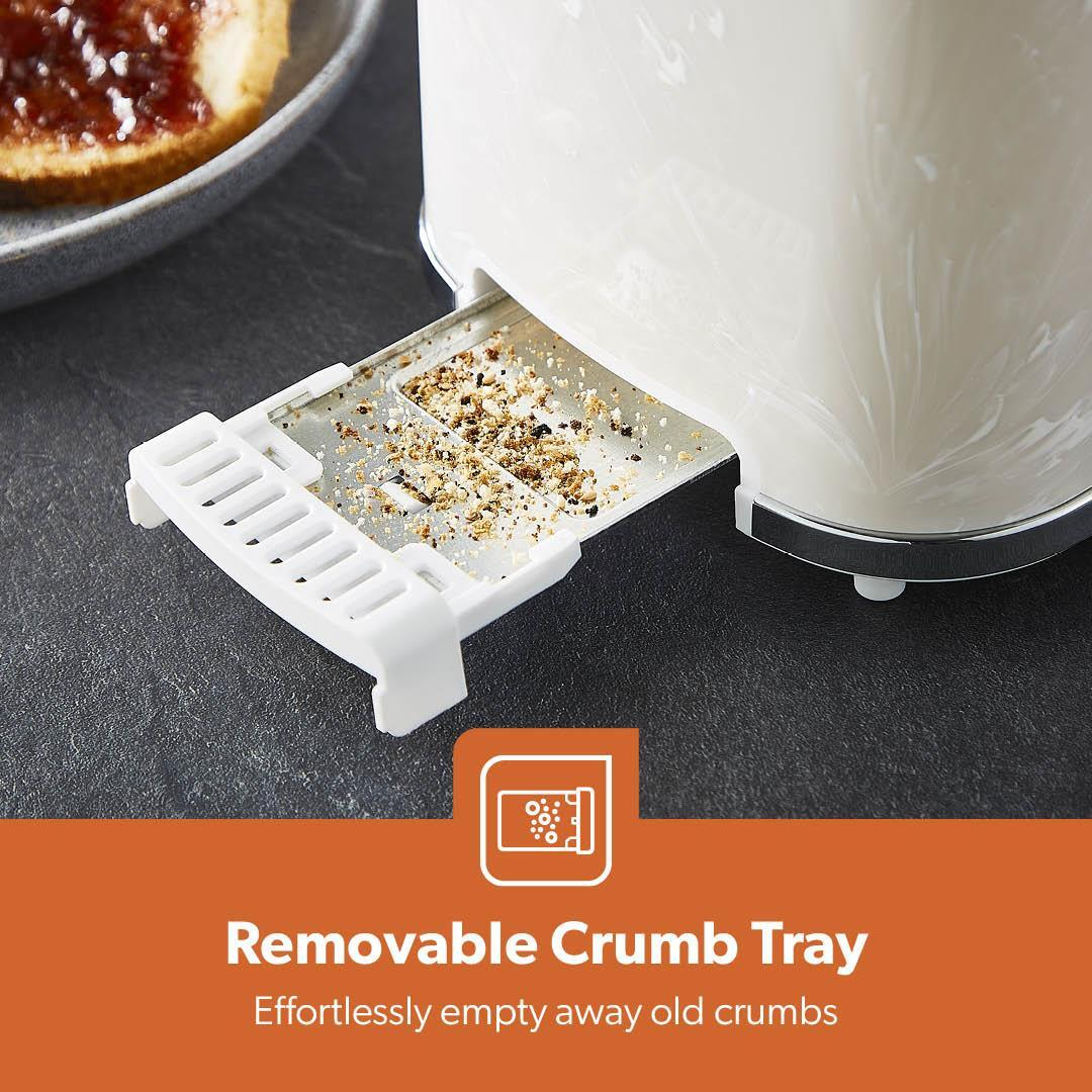 2 Slice Bread Toaster 7 Level Browning Control Crumb Tray Skye Collection