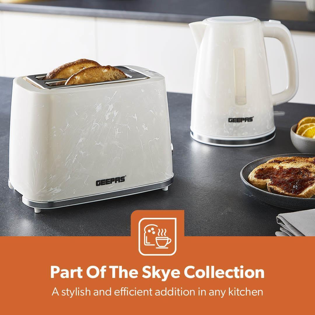 2 Slice Bread Toaster 7 Level Browning Control Crumb Tray Skye Collection