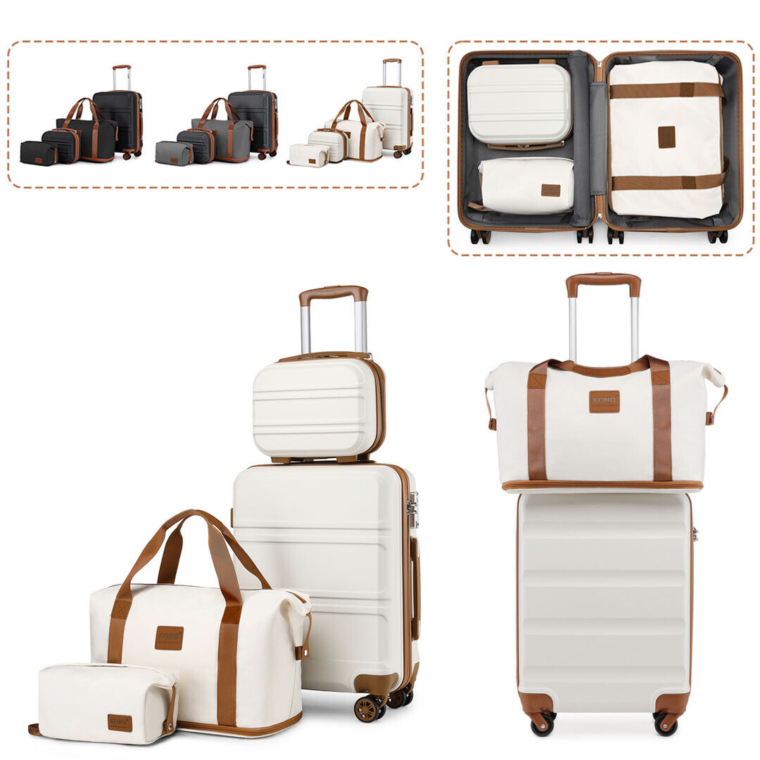 ABS Hard Shell Suitcase Set Trolley Carry-On Hand Cabin Luggage Travel Bags