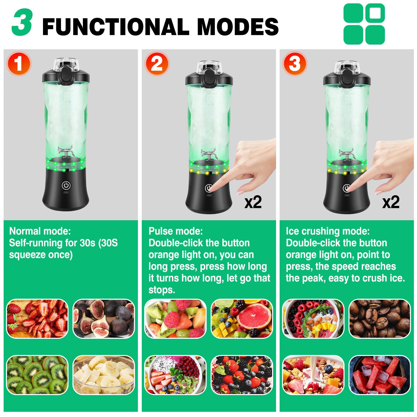 Portable Blender Smoothie Maker 6000ML Rechargeable Fruit Mixer Mini Juicer NEW