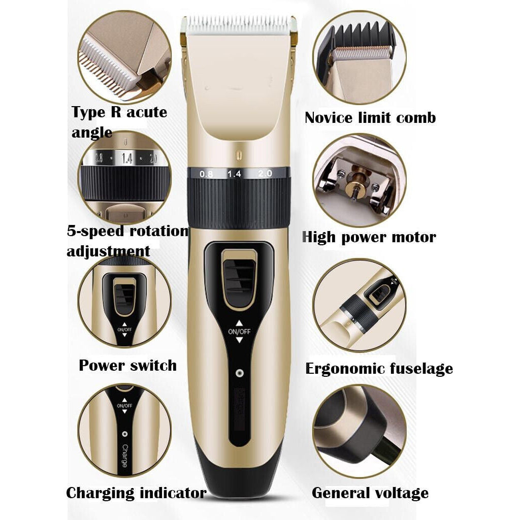 Professional Mens Hair Trimmer Cordless Machine Clippers Beard Electric Shaver