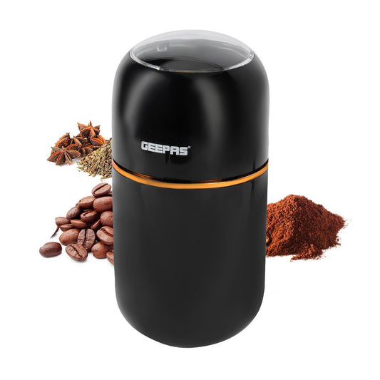 80G Coffee Grinder Stainless Steel Blades Dried Spice Nuts Herbs Mill 200W Black
