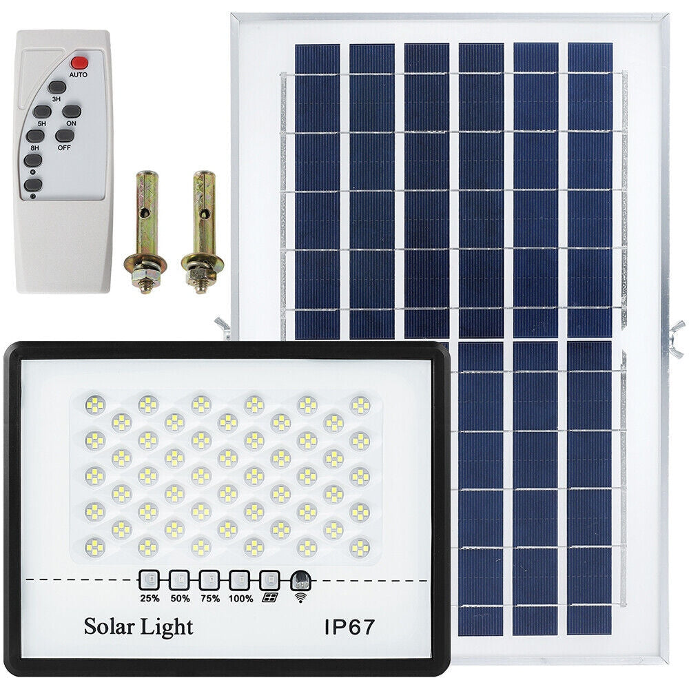 300W 200 LED Solar Light Flood Security Wall Yard Street Outdoor Garden Lamp