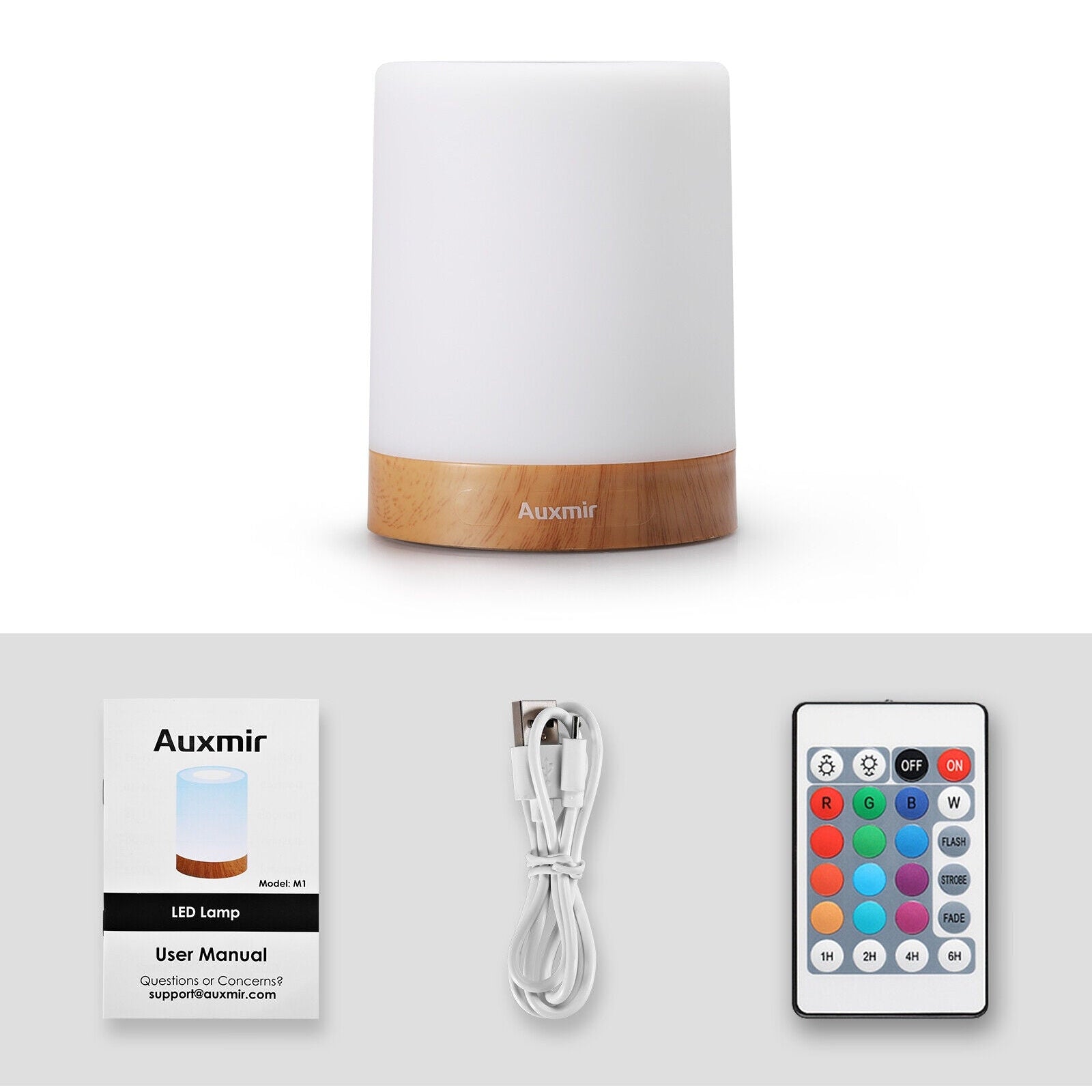Night Light LED Touch Bedside Table Lamp Multi-Color Dimmable Chargeable