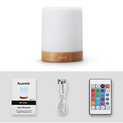 Night Light LED Touch Bedside Table Lamp Multi-Color Dimmable Chargeable