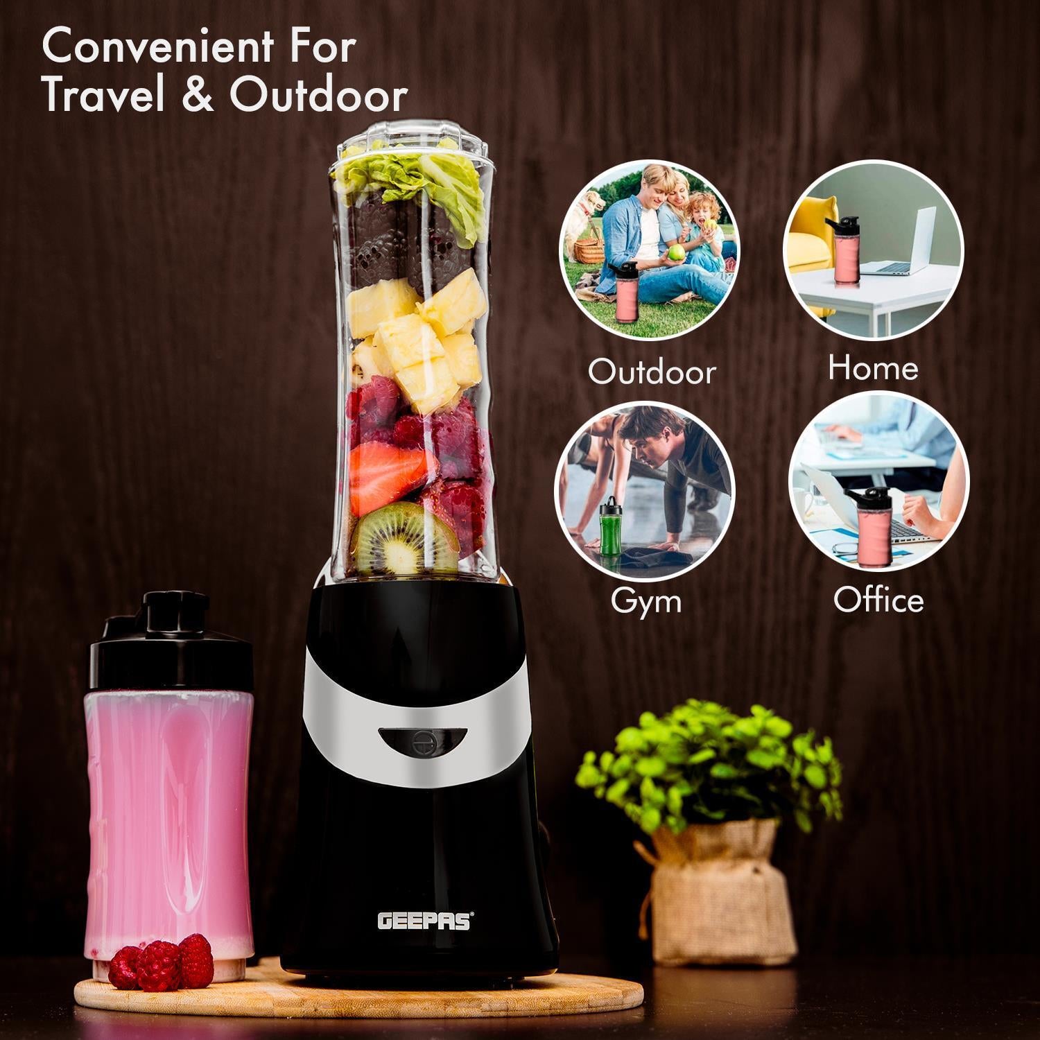 Personal Blender Smoothie Milkshake Maker Mini Travel Blender 2 Tritan Bottles