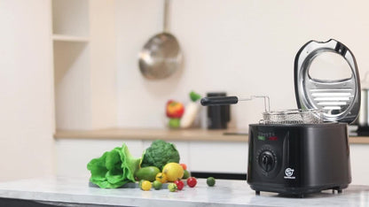 SUPERLEX 2L Deep Fat Fryer Electric Non-Stick Chip Pan & Basket Oil Fry 1300W