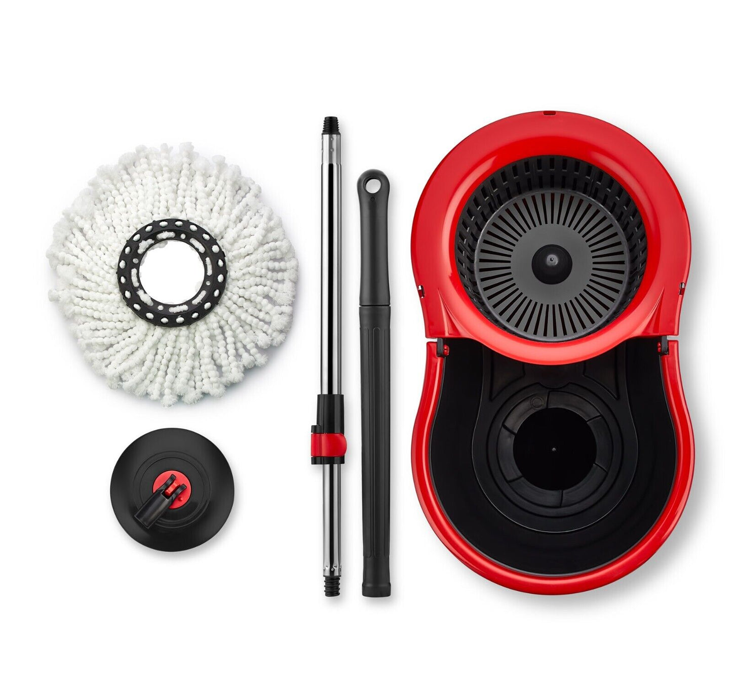 360° MOP BUCKET SET FLOOR MAGIC SPIN DRY MOP BUCKET SET with 3 MICROFIBER HEADS