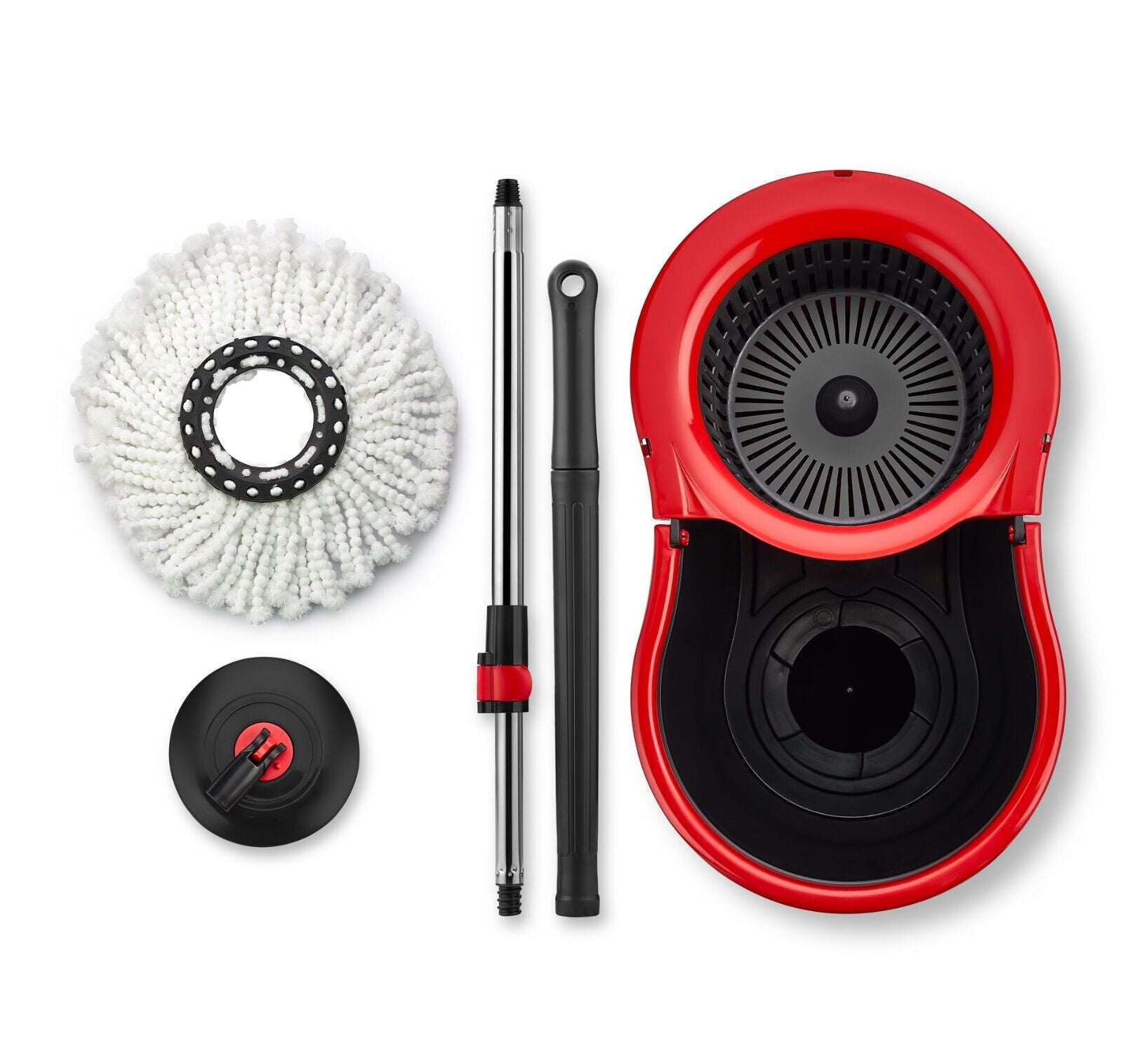360° MOP BUCKET SET FLOOR MAGIC SPIN DRY MOP BUCKET SET with 3 MICROFIBER HEADS