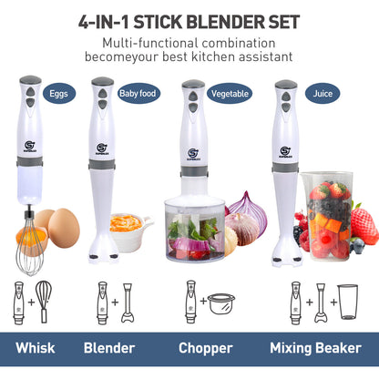 SUPERLEX Hand Blender & Whisk & Chopper Curry Puree Food Mixer &Liquidiser 700ML