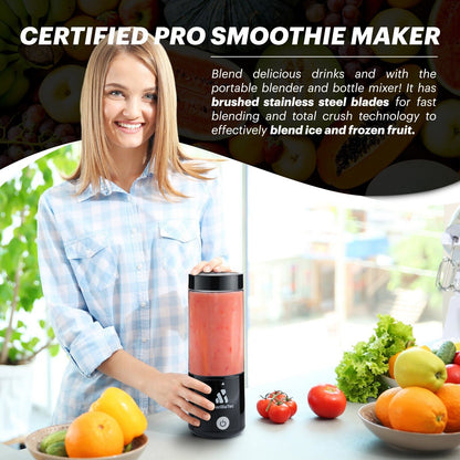 Guerillatec Portable Blender USB Rechargeable, 420Ml Mini Smoothie Maker - Gym