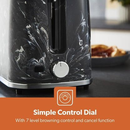 2 Slice Bread Toaster 7 Level Browning Control Crumb Tray Skye Collection