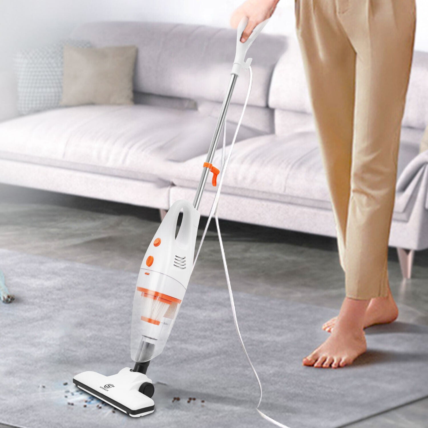 SUPERLEX Stick Vacuum Cleaner Bagless 3 in 1 Upright Handheld Lightweight Hoover