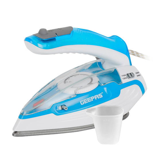 2-In-1 Portable Wet and Dry Travel Iron with Foldable Handle