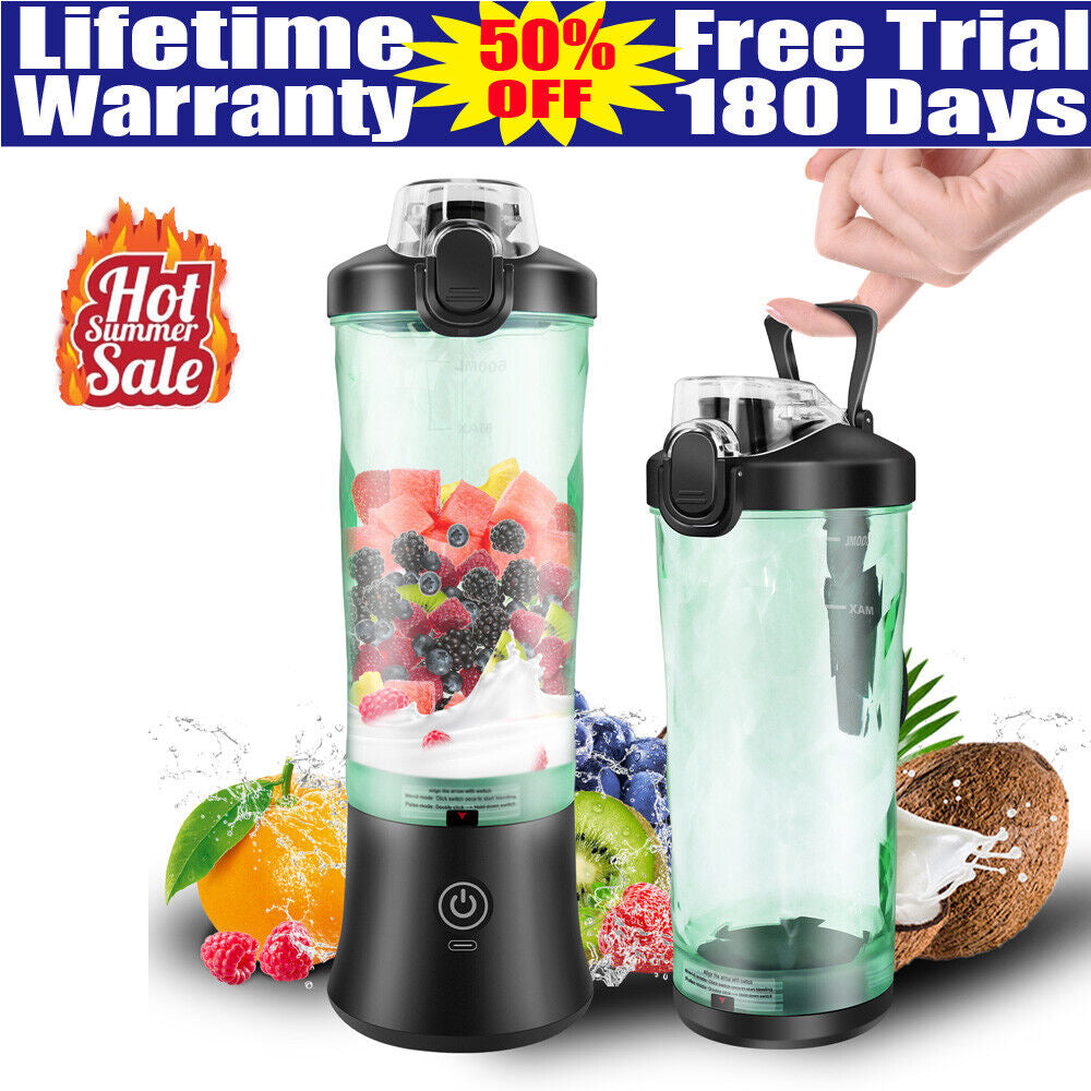 Portable Blender Smoothie Maker 6000ML Rechargeable Fruit Mixer Mini Juicer NEW