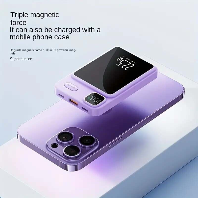 20000Mah Power Bank Magnetic Battery Pack Wireless Fast Charger for Iphone 15 14