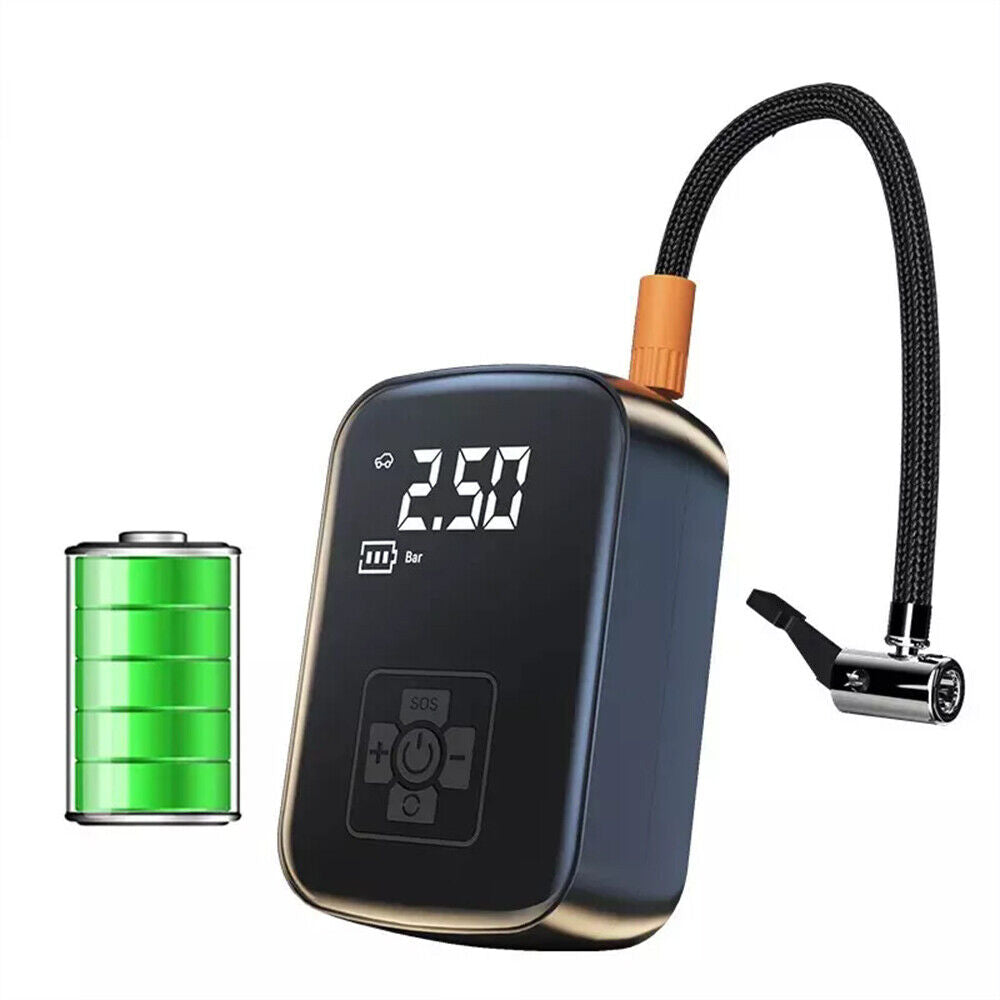 Car Tyre Inflator Cordless Digital USB Rechargeable Tire Air Compressor Pump UK