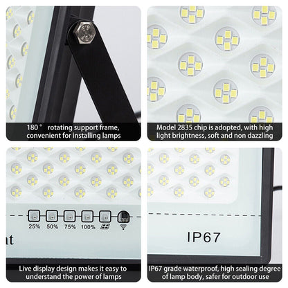 300W 200 LED Solar Light Flood Security Wall Yard Street Outdoor Garden Lamp