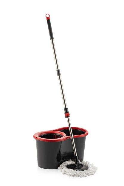 360° MOP BUCKET SET FLOOR MAGIC SPIN DRY MOP BUCKET SET with 3 MICROFIBER HEADS