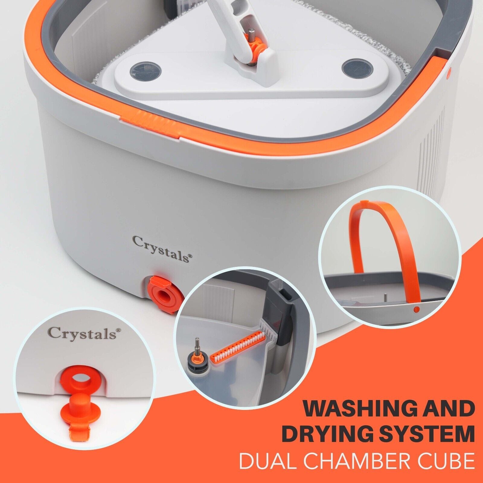Self-Cleaning 360-Degree Rotate Spin Microfiber Mop and Bucket Set Washing Dry