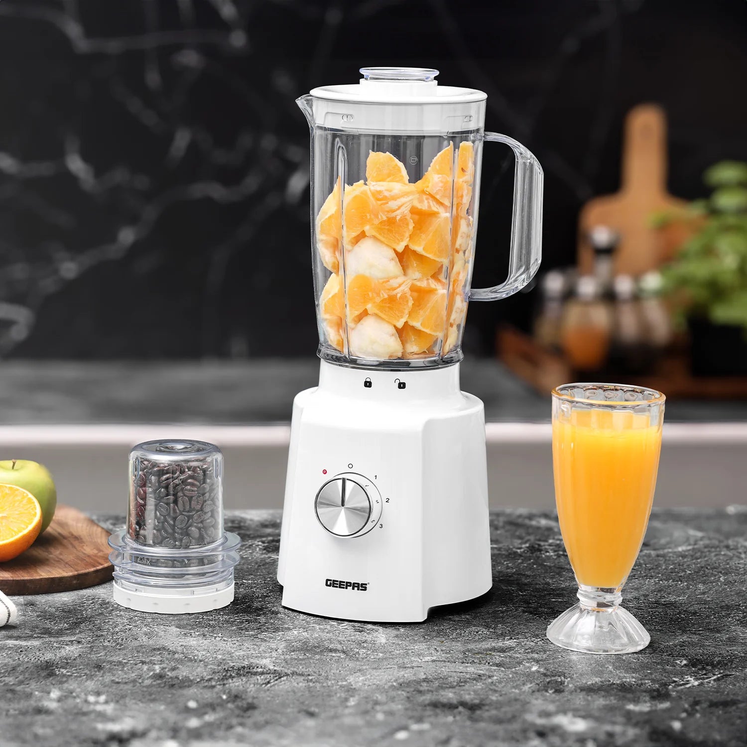 2-In-1 Ice Crushing Stand Blender and Smoothie Maker White