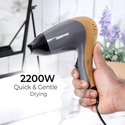 1200W Powerful Hair Dryer 2-Speed 2 Heat Settings