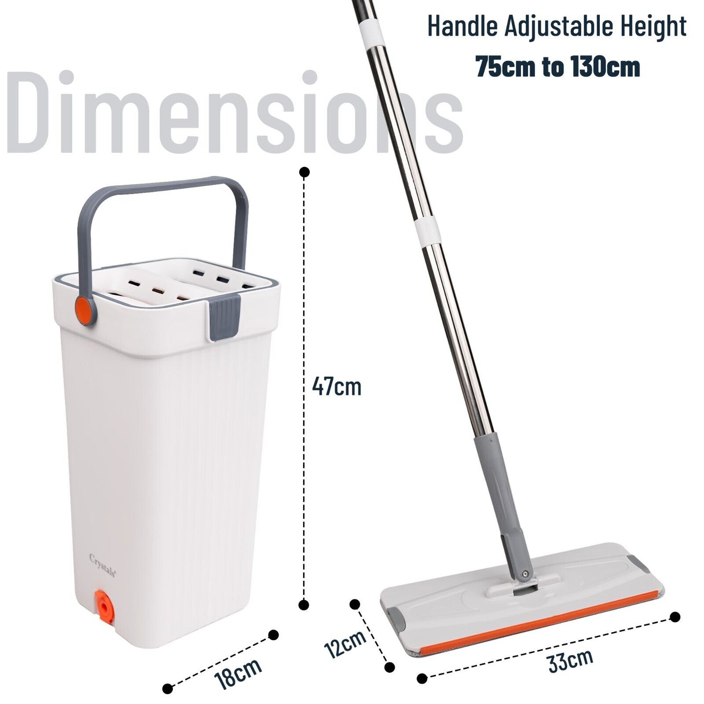 Self-Cleaning 360-Degree Rotate Spin Microfiber Mop and Bucket Set Washing Dry