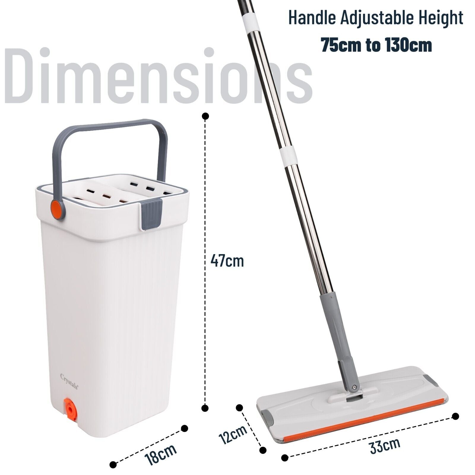Self-Cleaning 360-Degree Rotate Spin Microfiber Mop and Bucket Set Washing Dry