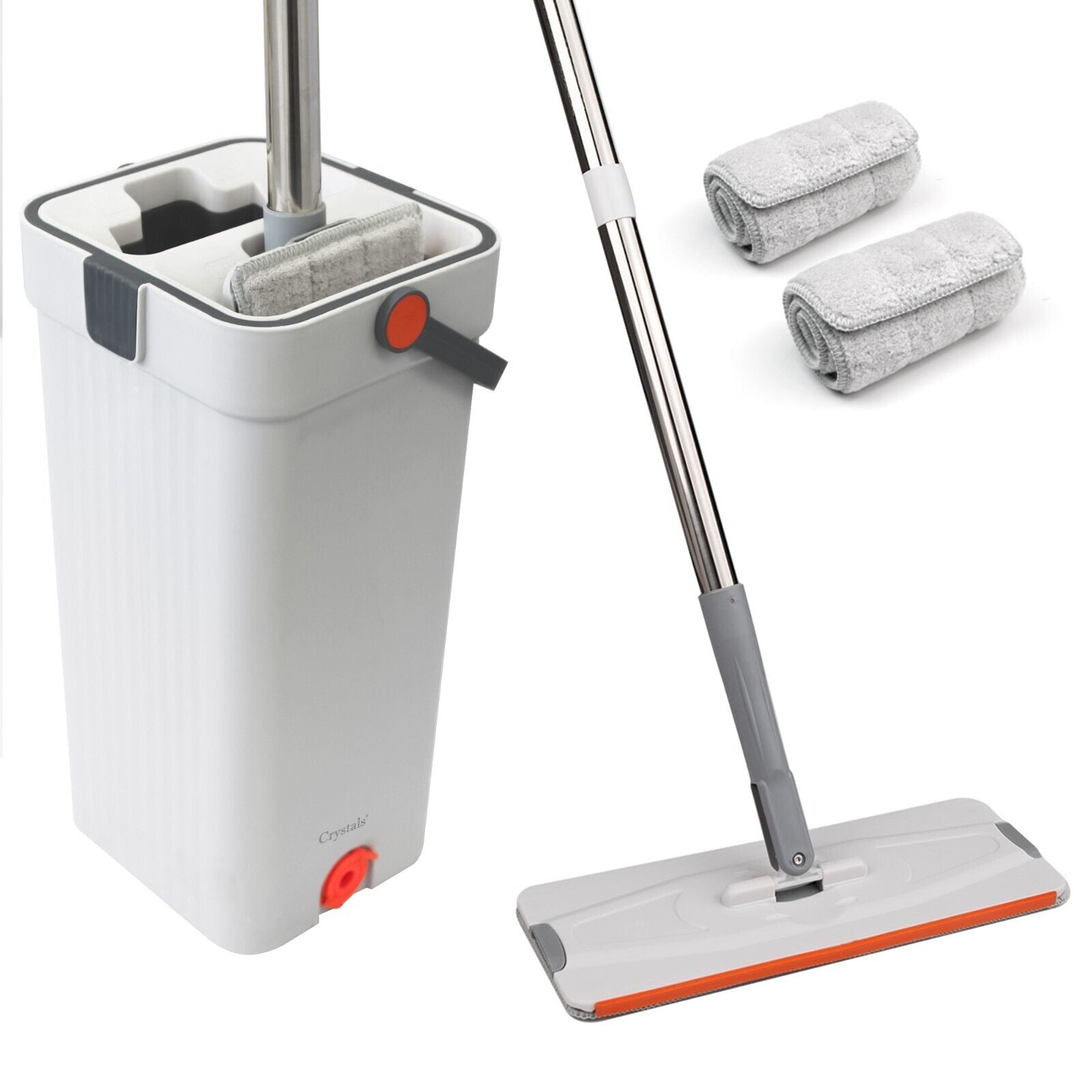 Self-Cleaning 360-Degree Rotate Spin Microfiber Mop and Bucket Set Washing Dry