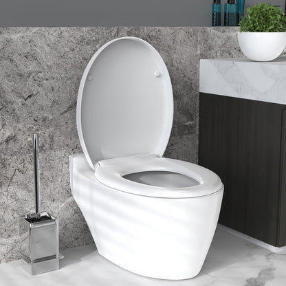 NEW LUXURY BATHROOM SLOW SOFT CLOSE WHITE TOILET SEAT SEATS WC HEAVY DUTY