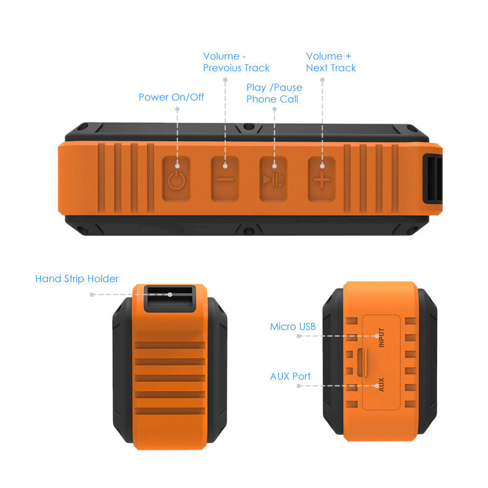 Portable Bluetooth Wireless Speaker Outdoor Waterproof Loud High Bass UK