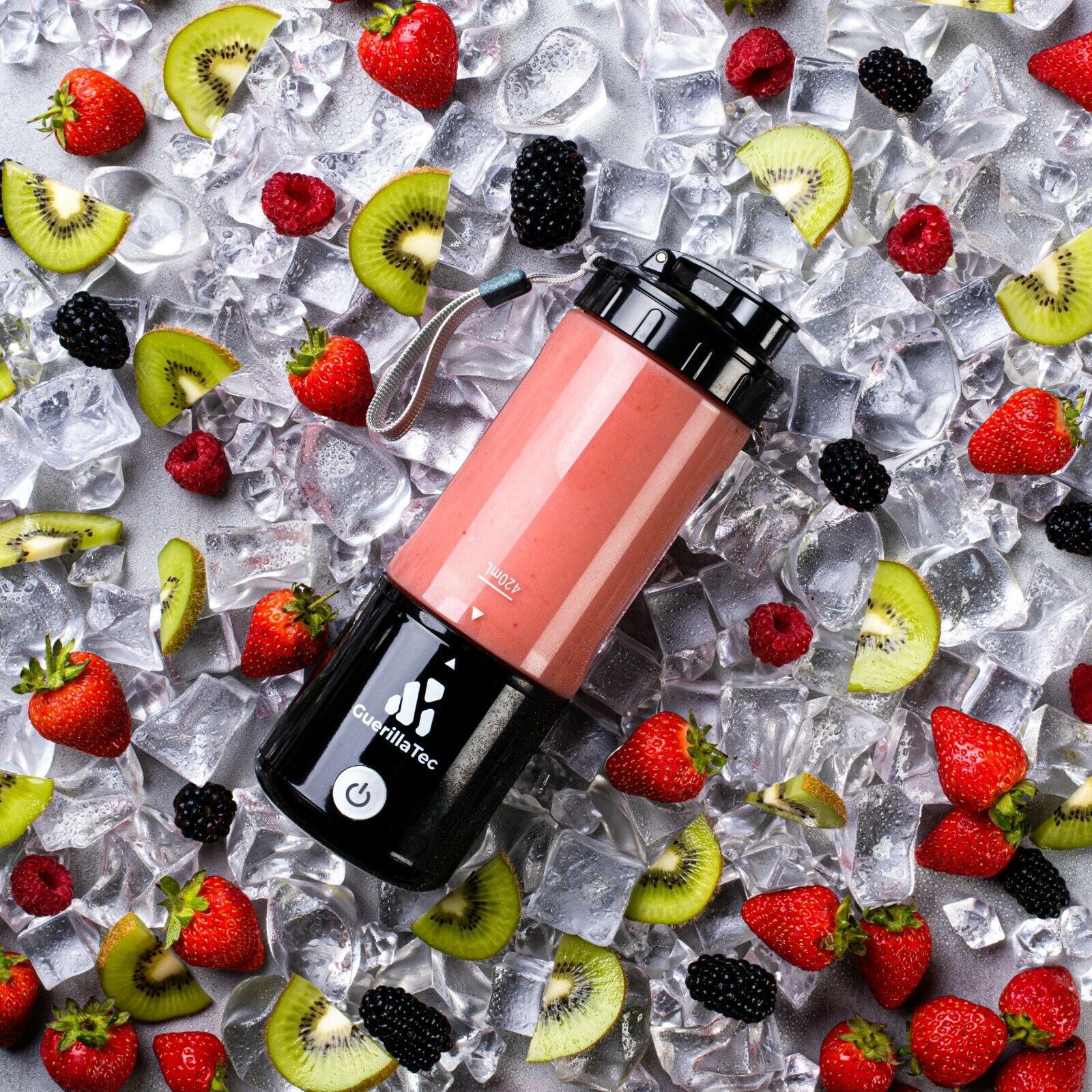 Guerillatec Portable Blender USB Rechargeable, 420Ml Mini Smoothie Maker - Gym